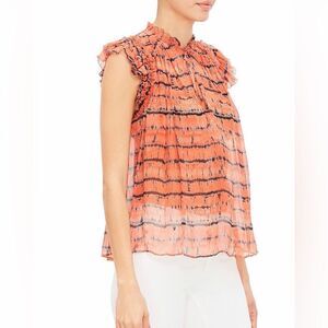 Ulla Johnson Clea Tie Dye Silk Top Size 4